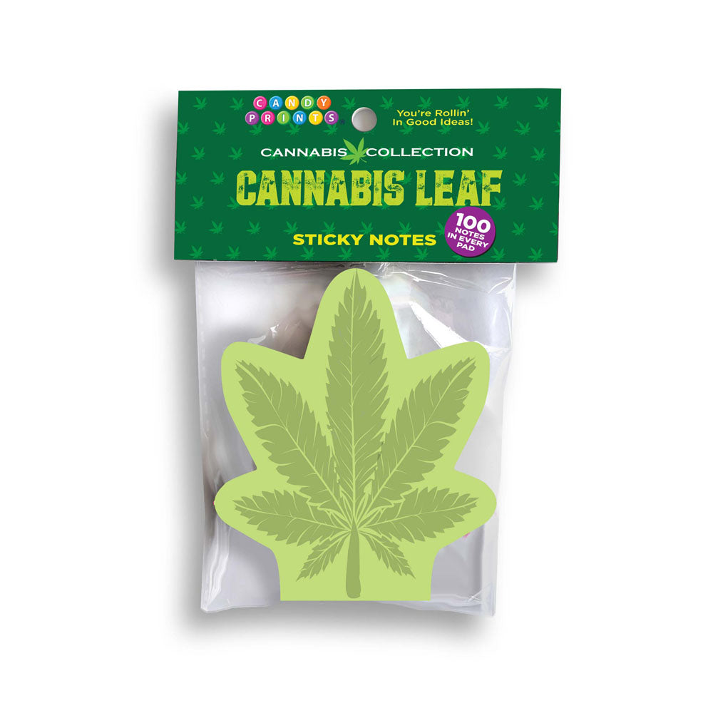 Cannabis Leaf Sticky Notes - Novelty Sticky Notes - 100 Pack - Just for you desires