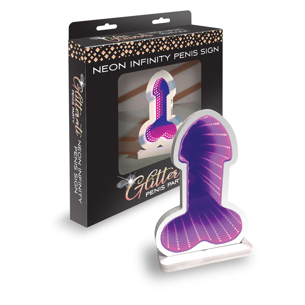 Glitterati Neon Infinity Penis Sign - Novelty LED Light - Just for you desires
