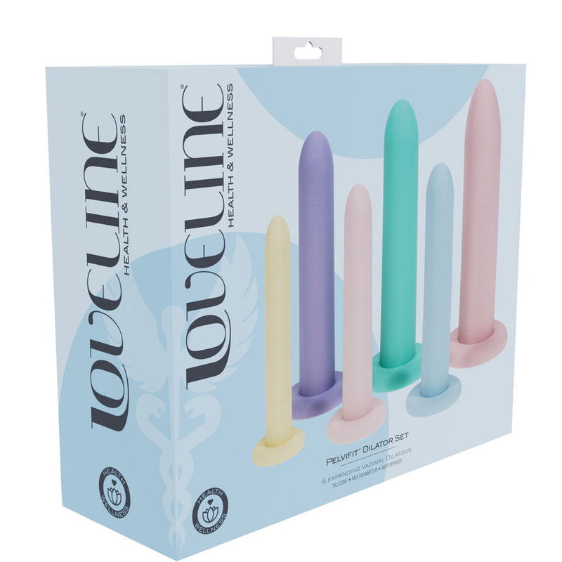 LOVELINE PelviFit Expanding Vaginal Dilator - Coloured Vaginal Dilators - Set of 6 Sizes - Just for you desires