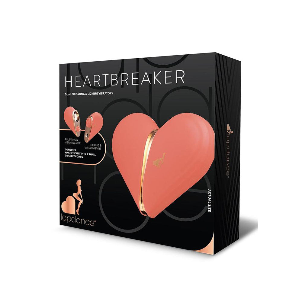 LAPDANCE Heartbreaker - Pink USB Rechargeable Pulsating & Licking Stimulators - Just for you desires