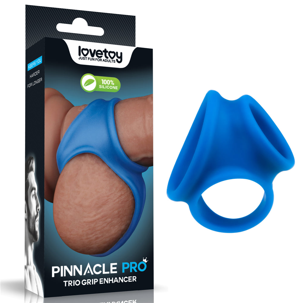 Pinnacle Pro Trio Grip Enhancer -  Cock & Balls Ring - Just for you desires
