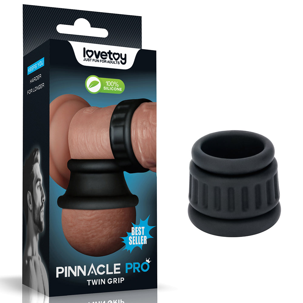 Pinnacle Pro Twin Grip Enhancer -  Cock & Balls Ring - Just for you desires