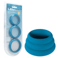 LEVELZ Wide O Silicone Cock Ring Set of 3 - L/XL/2X - Teal Cock Rings - Set of 3 Sizes - Just for you desires