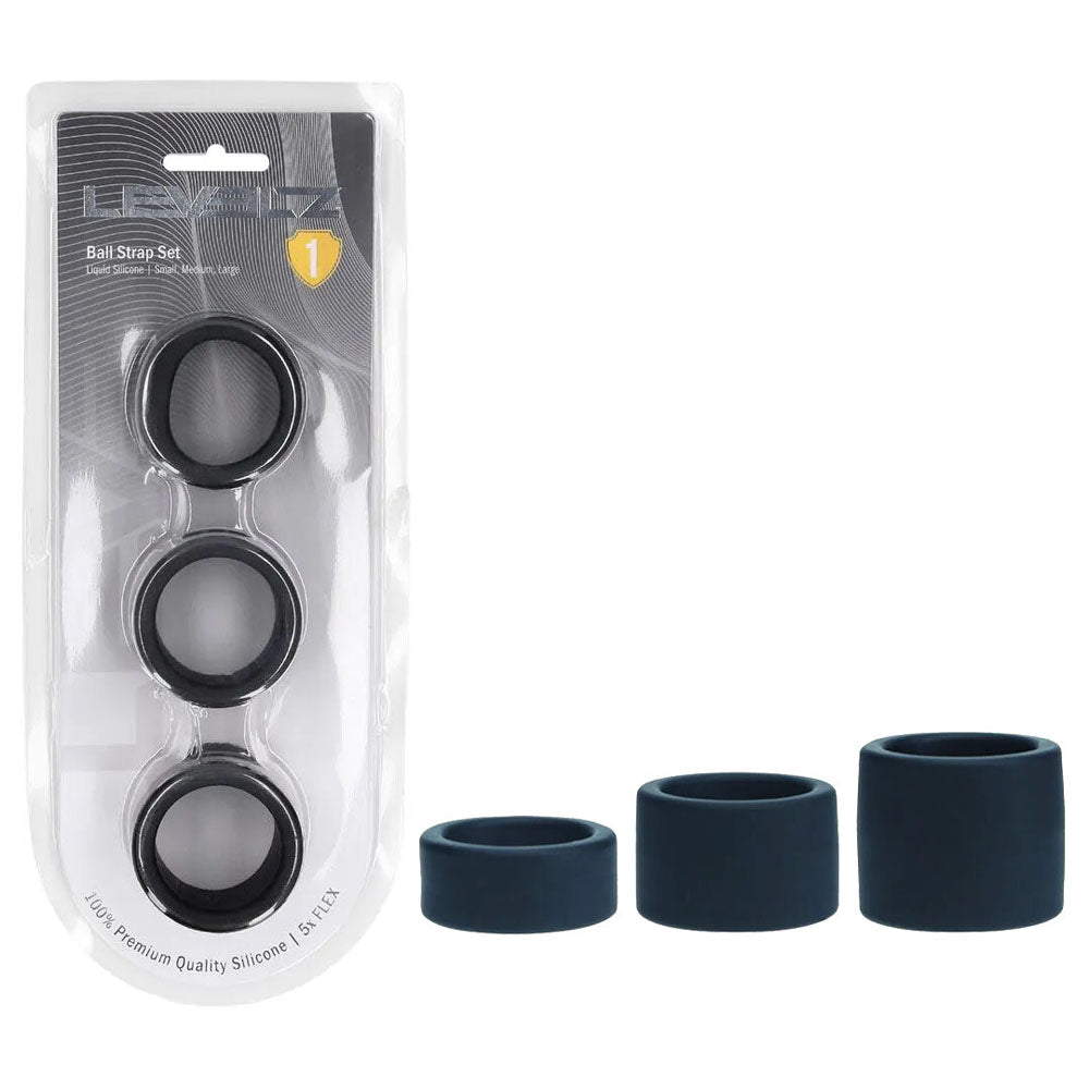 LEVELZ Liquid Silicone Ball Strap Set of 3 -  -  Ball Stretchers - Set of 3 Sizes - Just for you desires