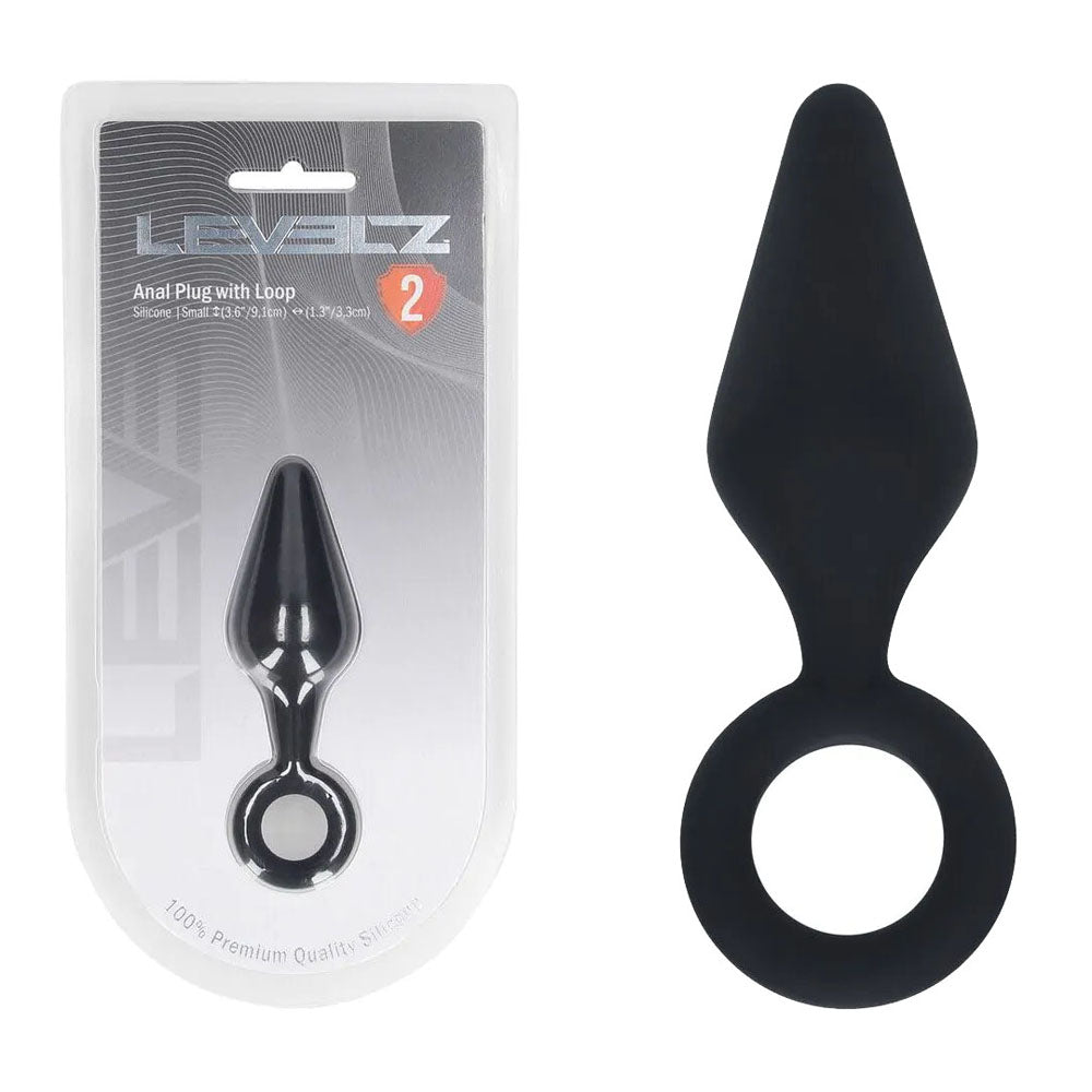 LEVELZ Silicone Anal Plug with Loop - Small -  -  Small Butt Plug - Just for you desires