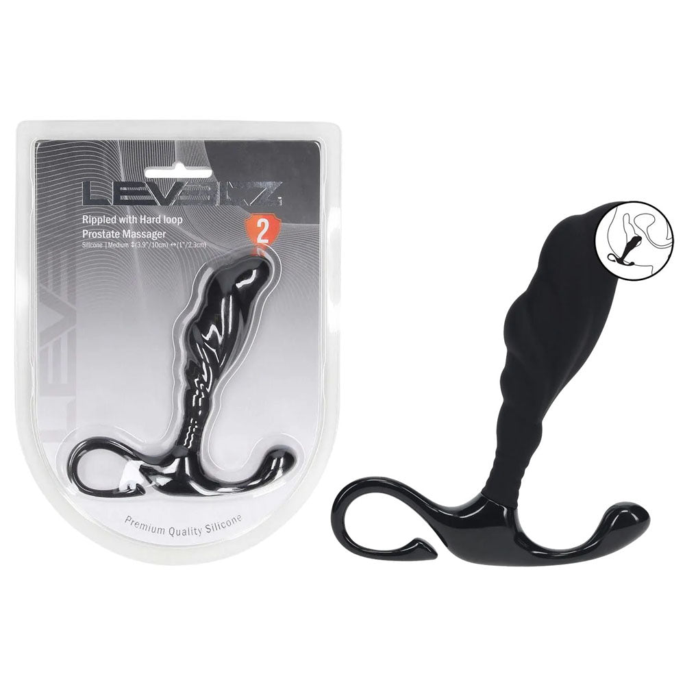 LEVELZ Rippled with Hard Loop Prostate Massager - Medium -  Medium Prostate Massager - Just for you desires