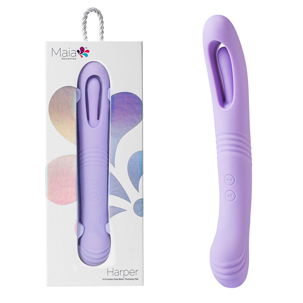 Maia HARPER - Purple 24.1 cm USB Rechargeable Vibrator - Just for you desires