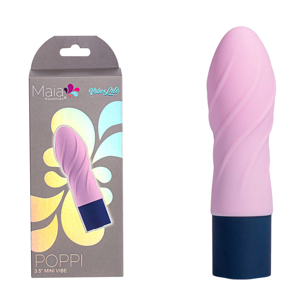 Maia POPPI - Light Pink 8.9 cm USB Rechargeable Bullet - Just for you desires