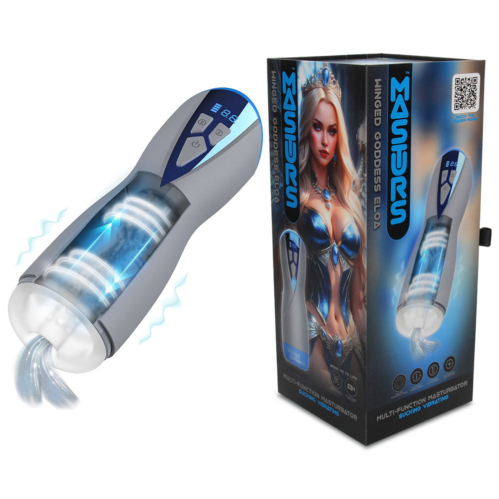 MASTURS Eloa - USB Rechargeable Sucking & Vibrating Auto Stroker with Augmented Reality - Just for you desires