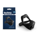 Techno - Strobe - Black - Black USB Rechargeable Vibrating Cock Ring with App Control - Just for you desires
