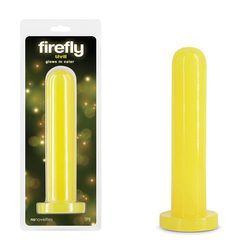 Firefly - Thrill - Yellow - Large - Glow in Dark Yellow 19.3 cm Large Dildo - Just for you desires
