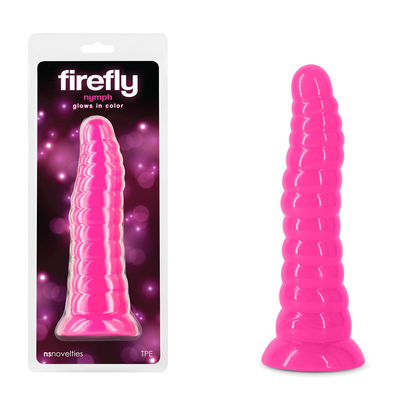 Firefly - Nymph - Pink - Glow in Dark Pink 18.8 cm Dildo - Just for you desires