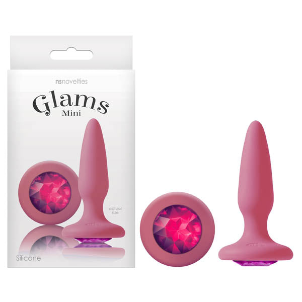 Glams Mini - Pink 8.4 cm (3.3'') Butt Plug with Sparkling Gem - Just for you desires