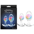 Glams Cosmic 2pc Kit - Rainbow - Clear/Rainbow Butt Plugs - Set of 2 Sizes - Just for you desires
