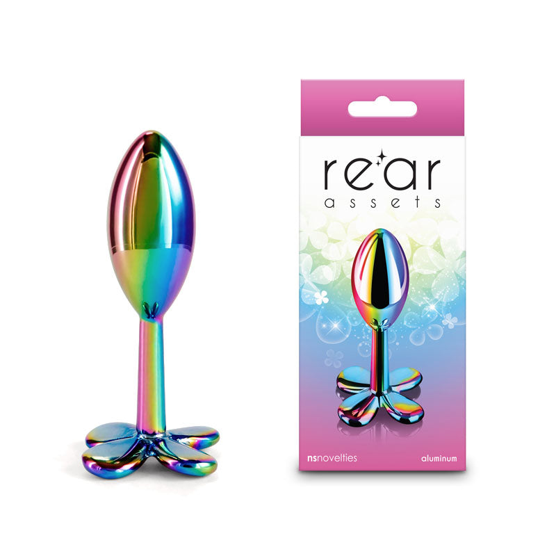 Rear Assets Clover - Multicolour - Multicoloured 9.2 cm Metallic Butt Plug - Just for you desires