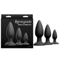 Renegade Triple Strike Kit -  -  Butt Plugs - Set of 3 Sizes - Just for you desires