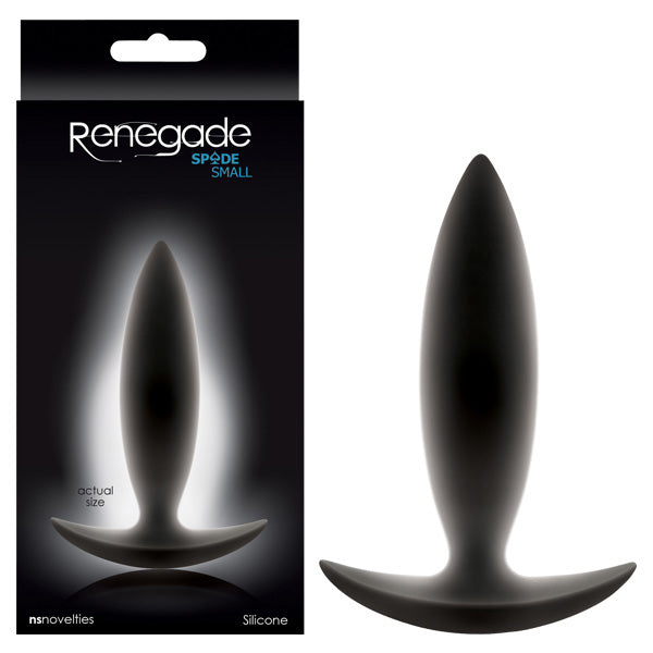 Renegade - Spades - Black 10 cm (4'') Small Butt Plug - Just for you desires
