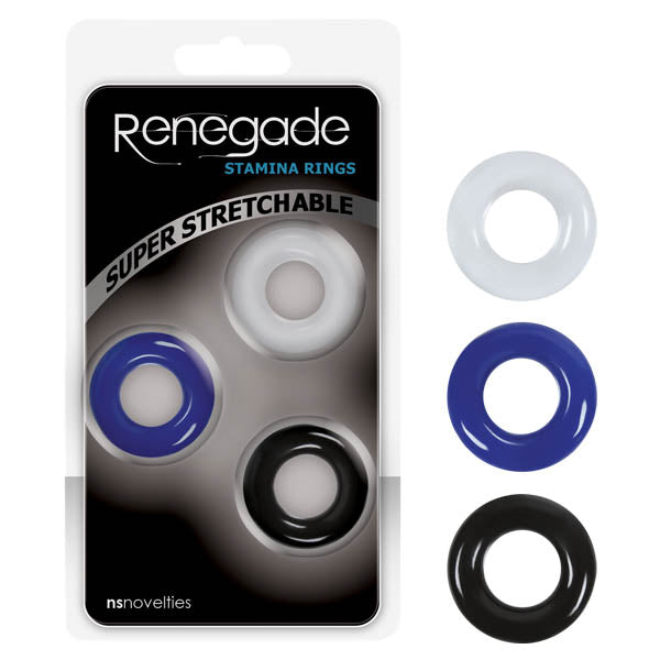 Renegade Stamina Rings - Coloured Cock Rings - Set of 3 - Just for you desires
