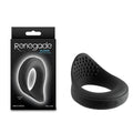 Renegade Slider - Black - Black USB Rechargeable Vibrating Cock Ring - Just for you desires