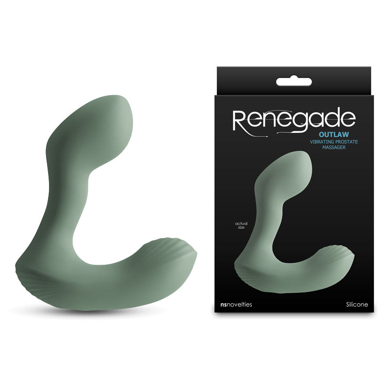 Renegade Outlaw - Sage - Green 12 cm USB Rechargeable Vibrating Prostate Massager - Just for you desires