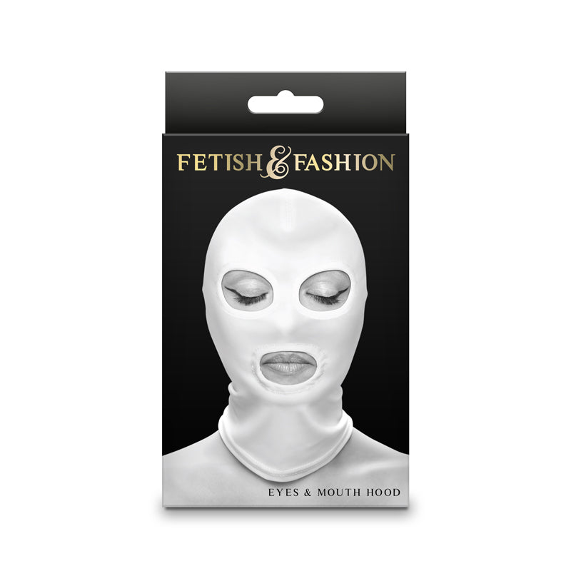 Fetish & Fashion - Eyes & Mouth Hood - White - White Hood - Just for you desires