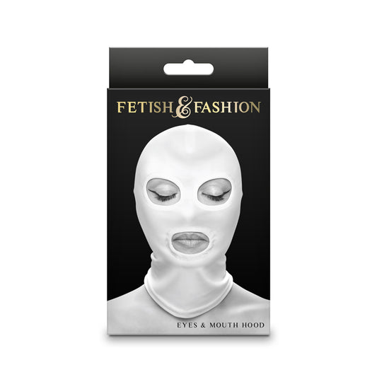 Fetish & Fashion - Eyes & Mouth Hood - White - Just for you desires