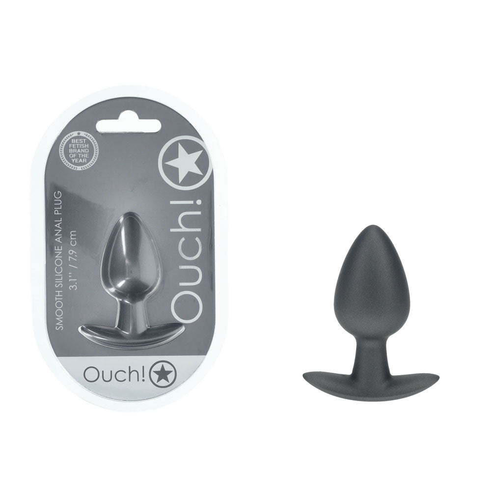 OUCH! Anal Plug - Medium - Gun Metal - Gun Metal Grey 7.9 cm Medium Butt Plug - Just for you desires