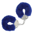 OUCH! Heavy-Duty Fluffy Cuffs - Navy - Navy Fluffy Restraints - Just for you desires
