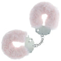 OUCH! Heavy-Duty Fluffy Cuffs - Powder Pink - Powder Pink Fluffy Restraints - Just for you desires
