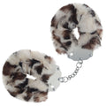 OUCH! Heavy-Duty Fluffy Cuffs - Snow Leopard - Snow Leopard Fluffy Restraints - Just for you desires