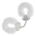 OUCH! Heavy-Duty Fluffy Cuffs - White - White Fluffy Restraints - Just for you desires