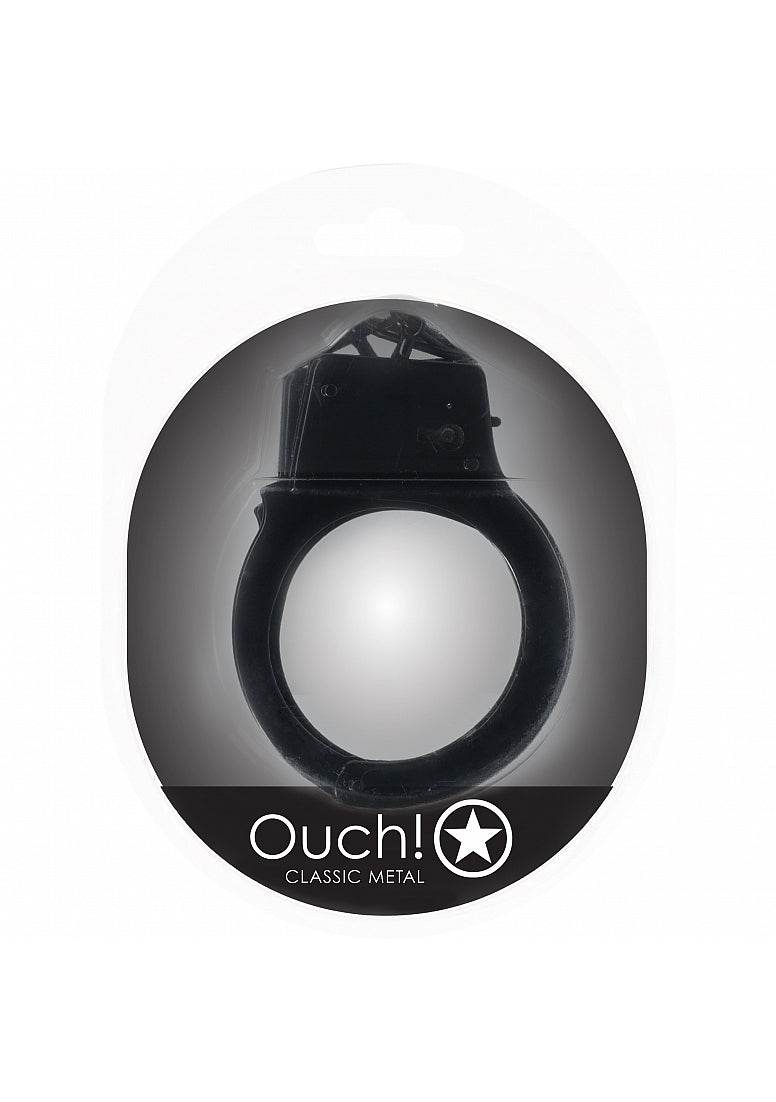 OUCH! Classic Metal Cuffs - Black - Black Restraints - Just for you desires