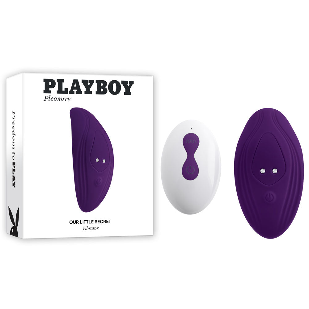 Playboy Pleasure OUR LITTLE SECRET - Purple USB Rechargeable Panty Vibrator with Wireless Remote Control - Just for you desires