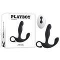 Playboy Pleasure COME HITHER - Black 13.2 cm USB Rechargeable Vibrating Prostate Massager with Wireless Remote Control - Just for you desires
