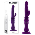Playboy Pleasure HOPPY ENDING - Purple 29.2 cm USB Rechargeable Thrusting Rabbit Vibrator - Just for you desires