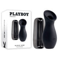 Playboy Pleasure THE JET SET - SUCKER - Black 10.3 cm Sucking Stimulator with Rechargeable Charging Case - Just for you desires