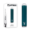 Playboy Pleasure EMERALD - Blue 9.1 cm USB Rechargeable Glass Tipped Bullet - Just for you desires