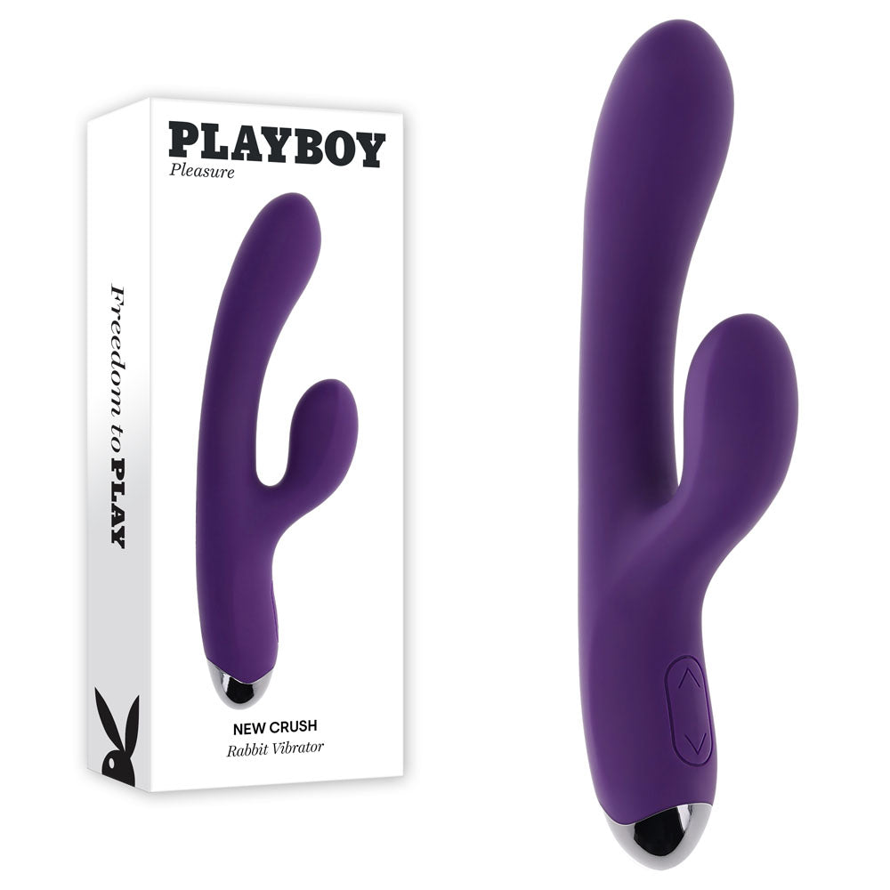 Playboy Pleasure NEW CRUSH - Purple 20.6 cm USB Rechargeable Rabbit Vibrator - Just for you desires