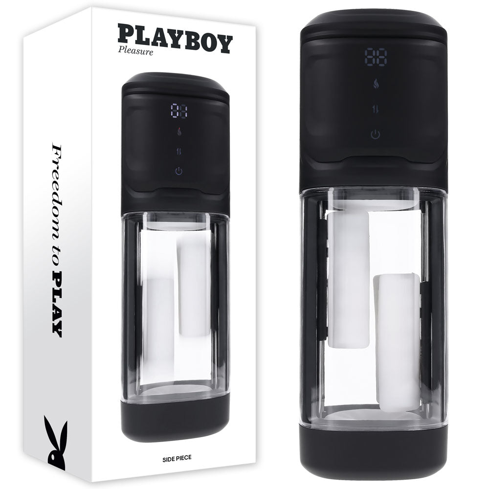 Playboy Pleasure SIDE PIECE - USB Rechargeable Warming Auto Stroker - Just for you desires