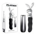 Playboy Pleasure BUNNY ON THE GO - /Chrome 18.6 cm USB-C Rechargeable Vibrator - Just for you desires