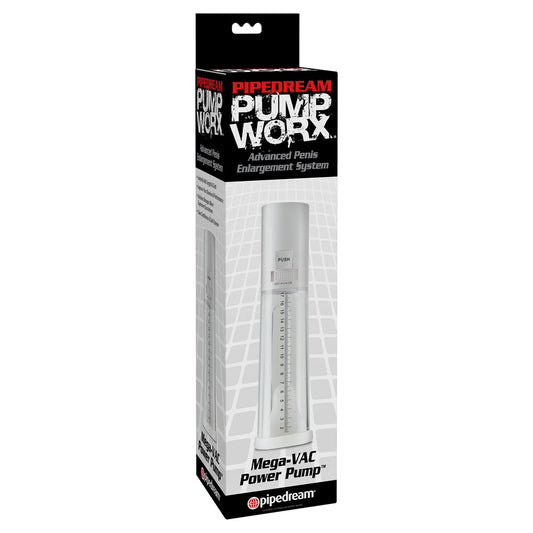 Pump Worx Mega-Vac Power Pump - White Automatic Penis Pump