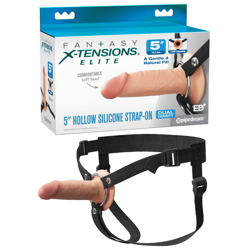 Fantasy X-Tensions Elite 5'' Silicone Hollow Strap-On -  -  14 cm Hollow Strap-On - Just for you desires