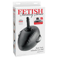 Fetish Fantasy Series Body Dock Inflatable Love Ball - Black Inflatable Cushion with Black 15.2 cm Dildo - Just for you desires