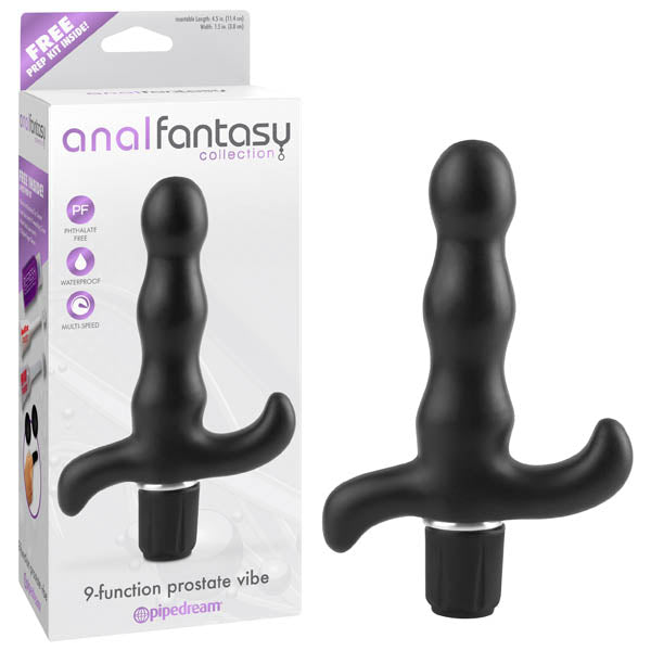 Anal Fantasy Collection 9-function Prostate Vibe - Black 11.4 cm (4.5'') Vibrating Prostate Massager - Just for you desires