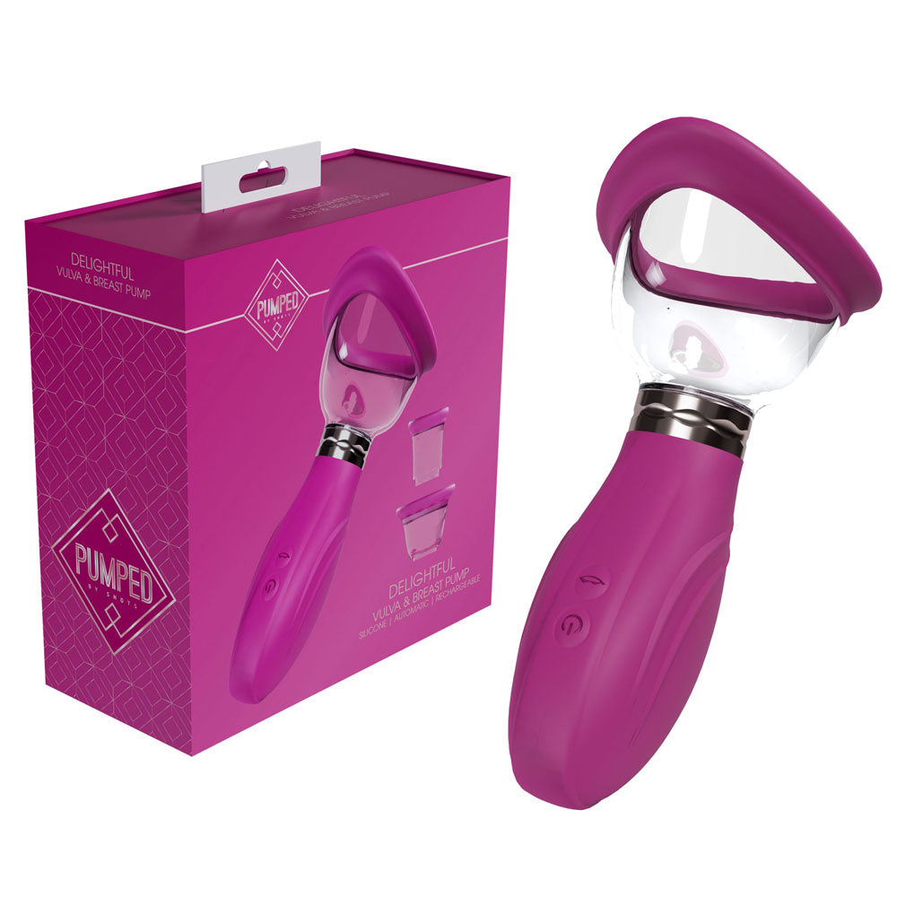 PUMPED Delightful Auto Ladies Pump - Pink - Pink USB Rechargeable Ladies Pump - Just for you desires