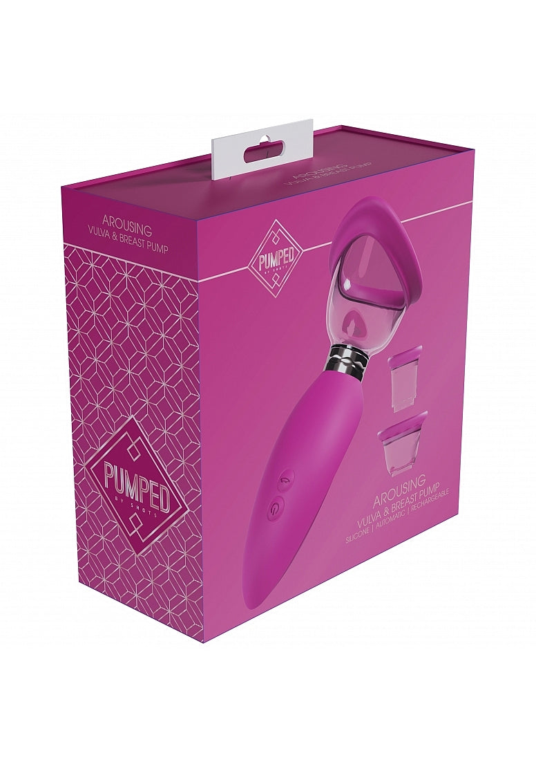 Pumped Delightful Automatic 5 Speed Silicone Rechargeable Vulva, Clitoral, Nipple & Breast Pink - Just for you desires