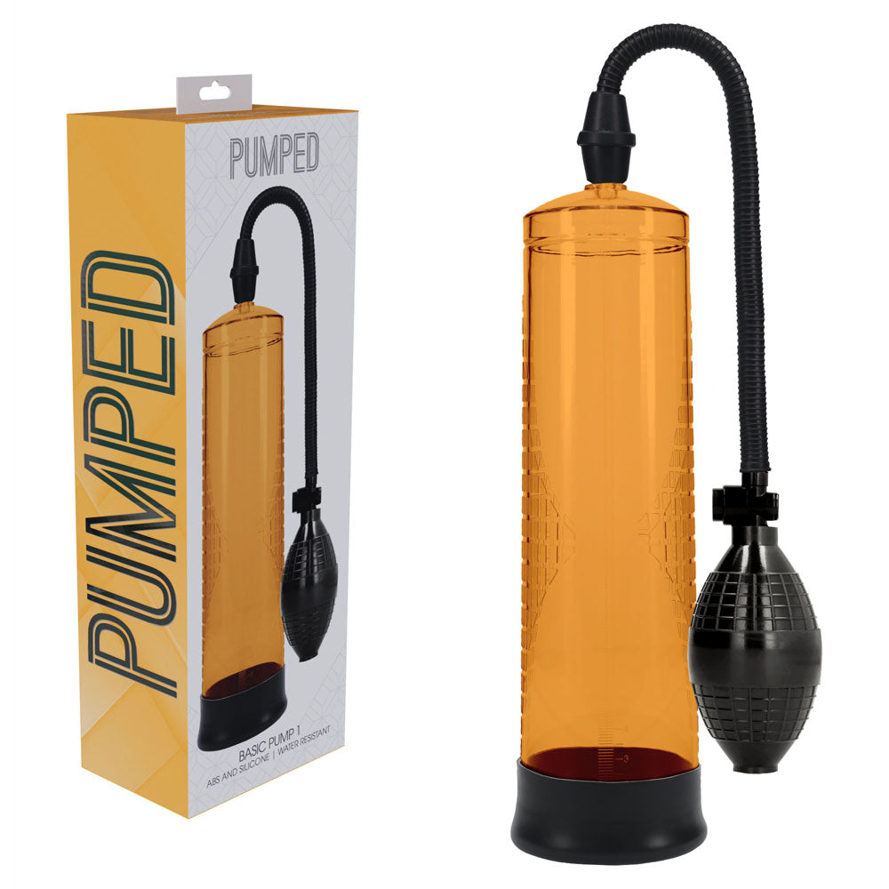 PUMPED Basic Pump 1 - Orange - Orange Penis Pump - Just for you desires