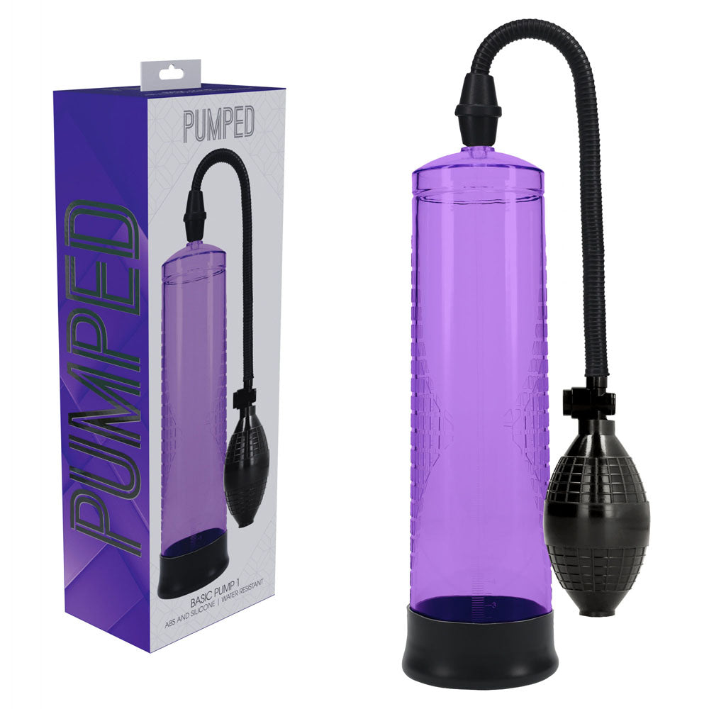 PUMPED Basic Pump 1 - Purple - Purple Penis Pump - Just for you desires