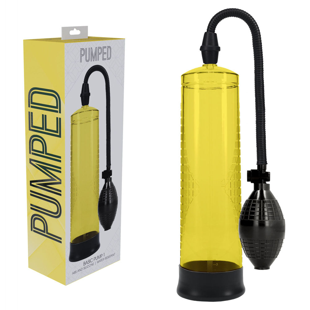 PUMPED Basic Pump 1 - Yellow - Yellow Penis Pump - Just for you desires