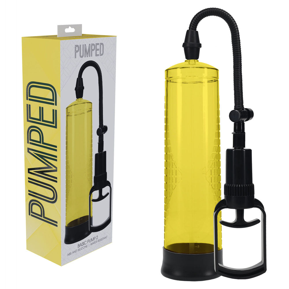 PUMPED Basic Pump 2 - Yellow - Yellow Penis Pump - Just for you desires